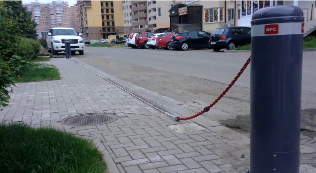 Цепные парковочные барьеры в Нижнем Новгороде